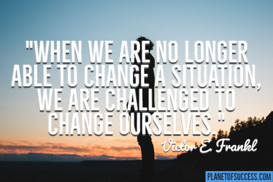 Challenged to change ourselves