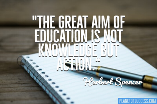 The great aim of education