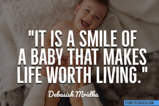 A smile of a baby quote