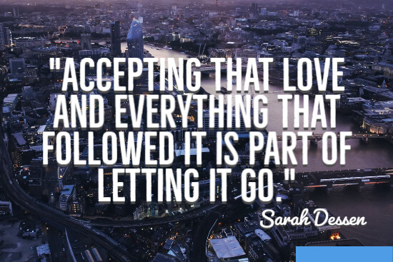 Part of letting it go