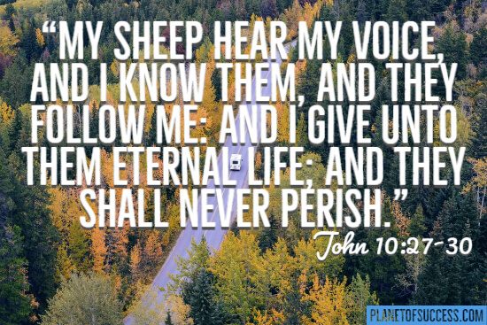 My sheep hear my voice quote by Jesus Christ
