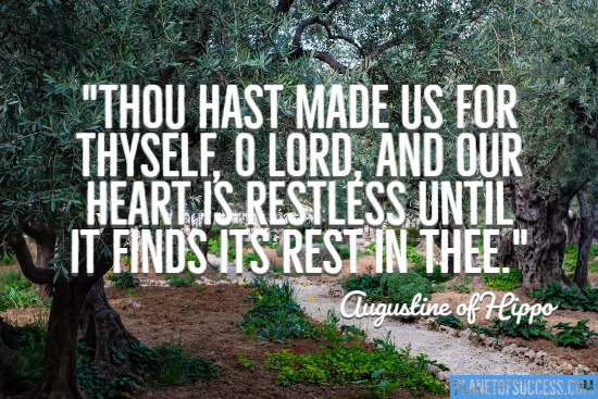 Thou hast made us for thyself