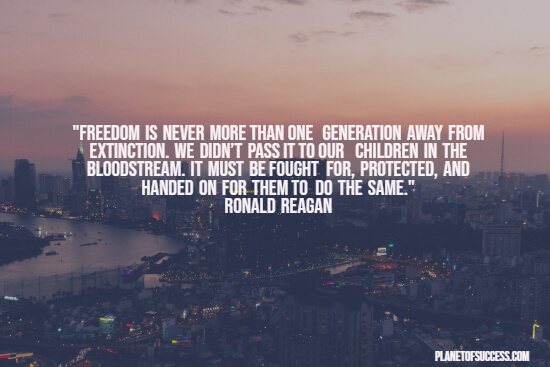Extinction of freedom quote