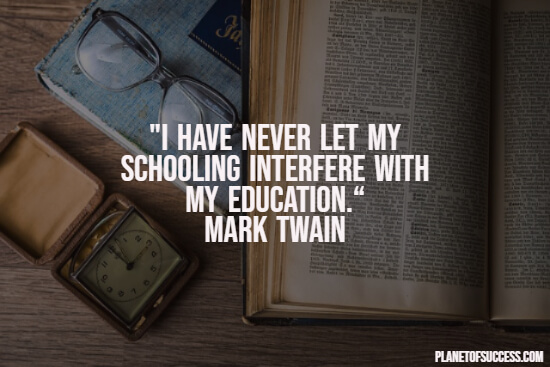 Mark Twain quote about schooling