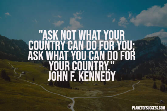 What you can do for the country