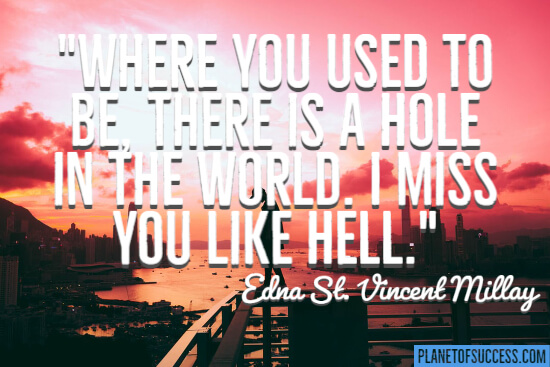 I miss you like hell quote