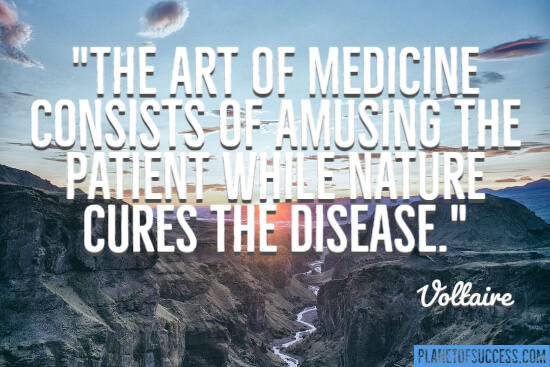 Nature cures the disease quote